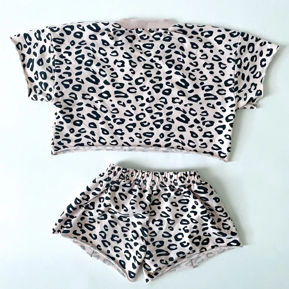 Pink Leopard toddler girl 2 piece outfit size 2T - Picture 2 of 5